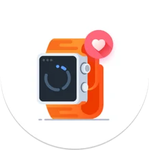 Icono de contacto con entrenador en smartwatch